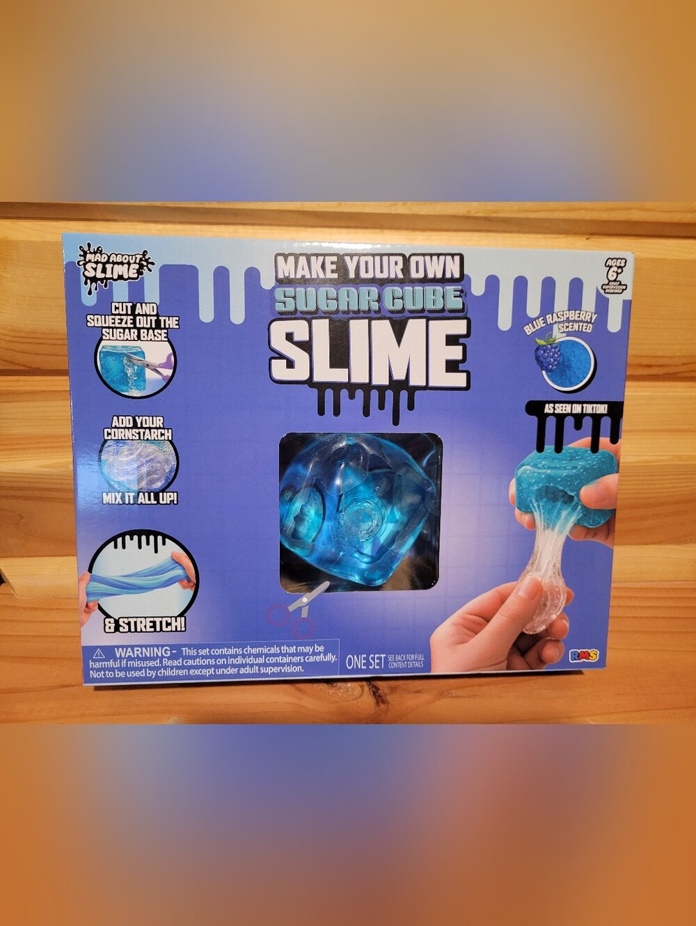 Make Your Own Sugar Cube Slime - Blue